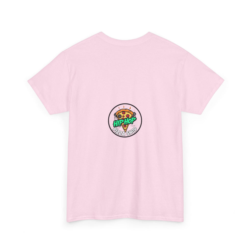 Hip Hop Pizza Tee — Retro Comic Logo Graphic T-Shirt