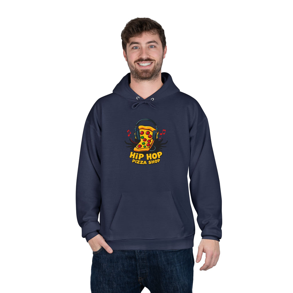 Hip Hop Pizza Hoodie — Retro Pizza Slice DJ Pullover