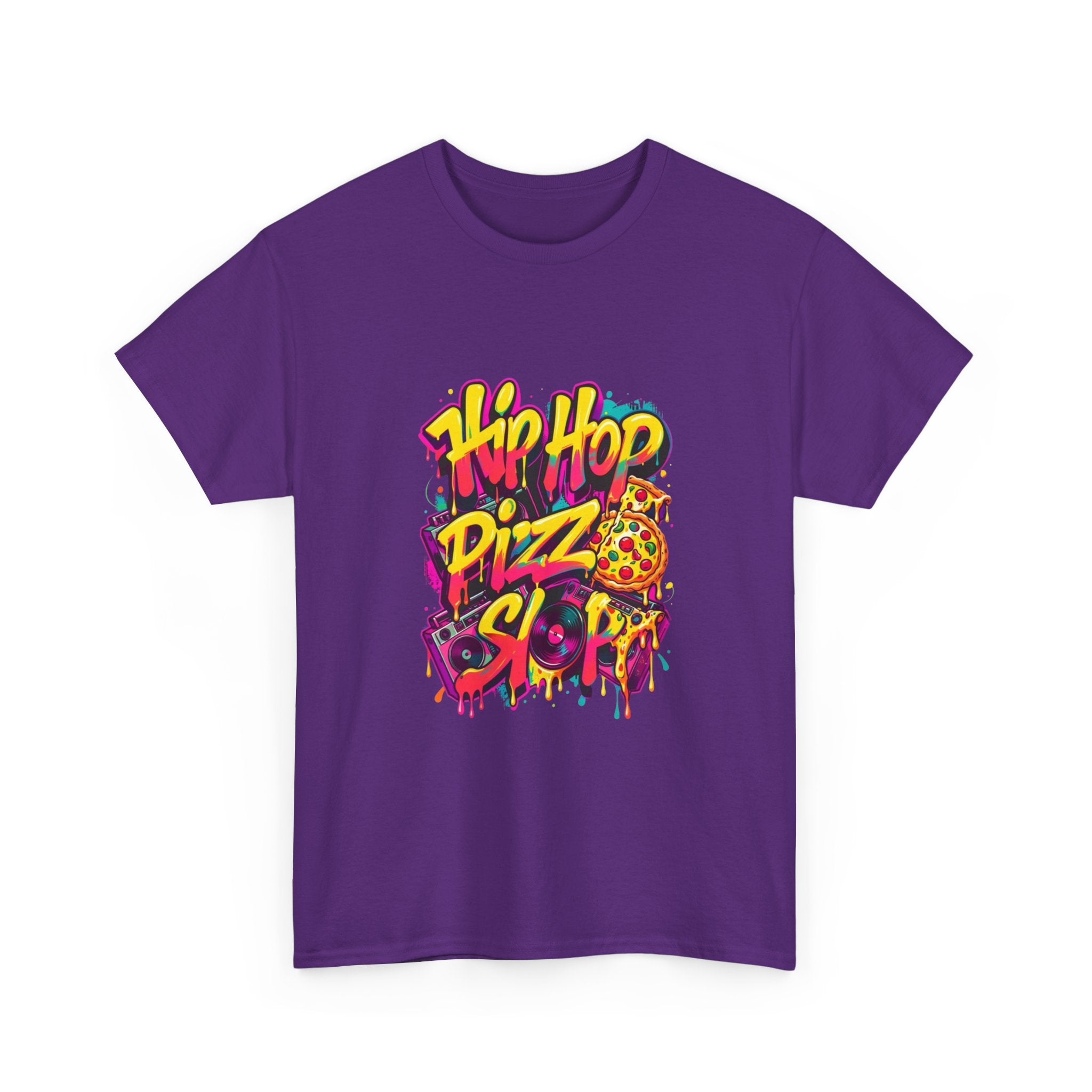 Hip Hop Pizza Skit T-Shirt — Retro Graffiti Pizza Tee