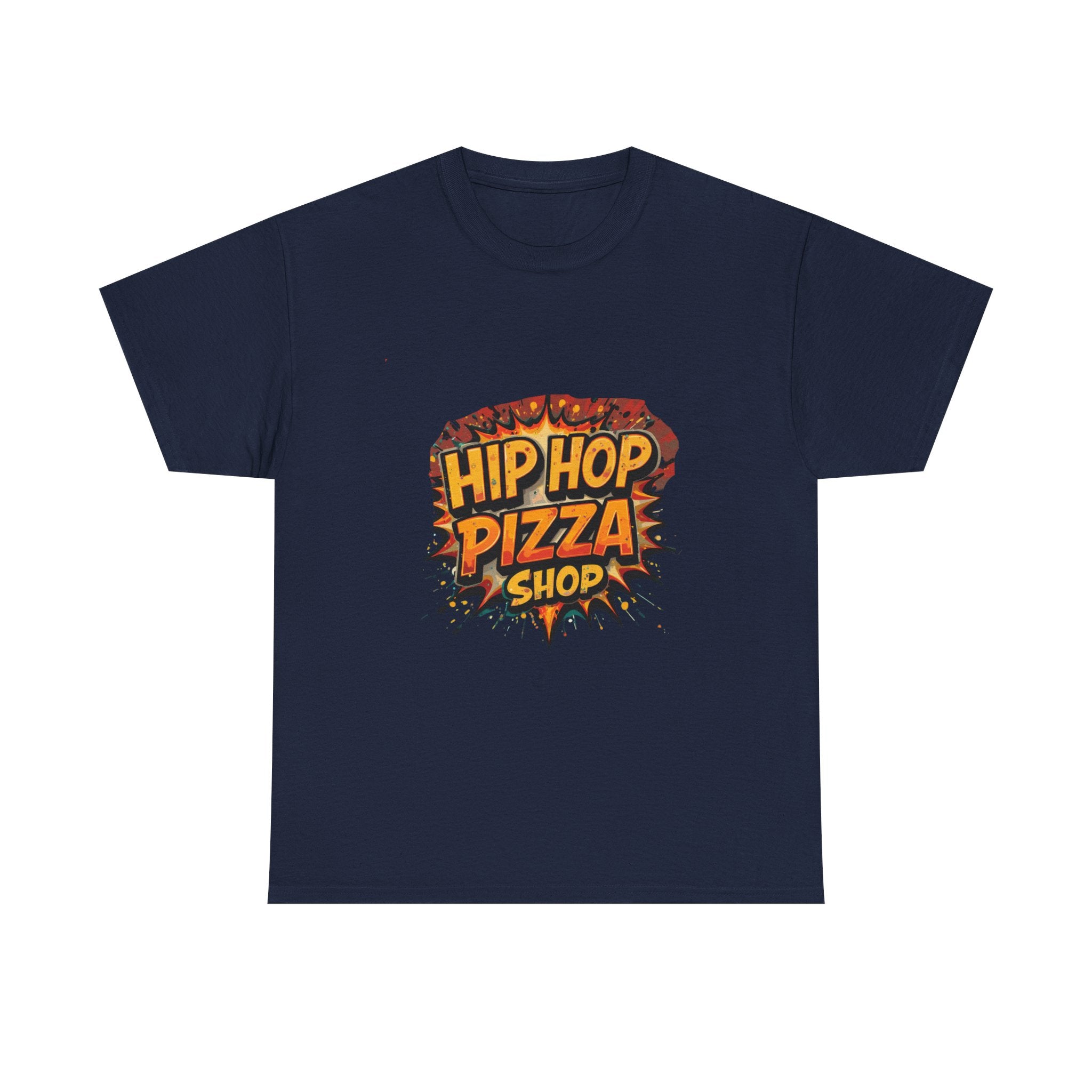 Hip Hop Pizza Shop T-Shirt — Retro Comic Pizza Logo Tee
