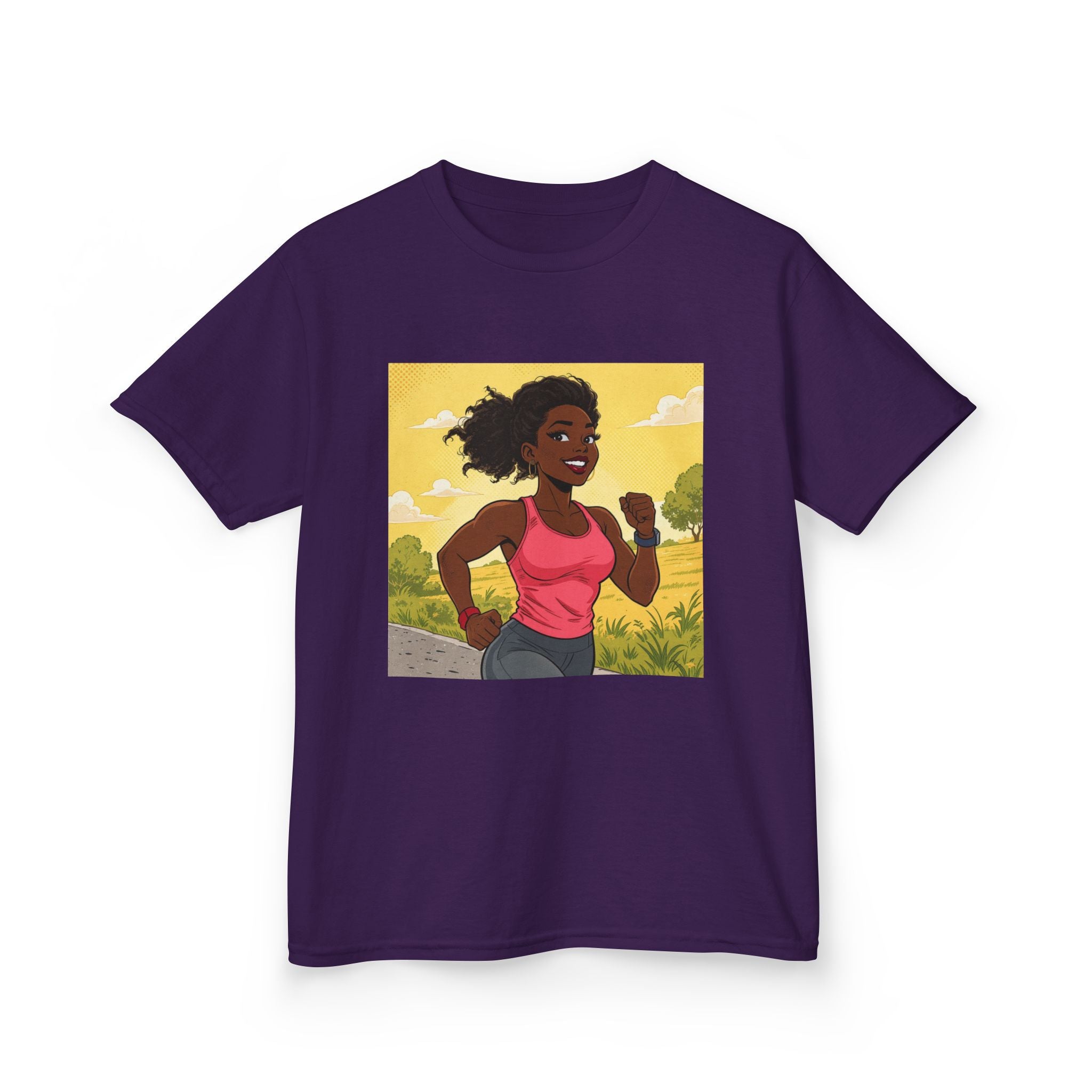 Kids Running T‑Shirt — Active Girl Graphic Tee