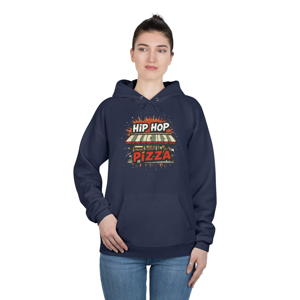 Hip Hop Pizza Hoodie — Retro Pizza Shop Graphic Pullover