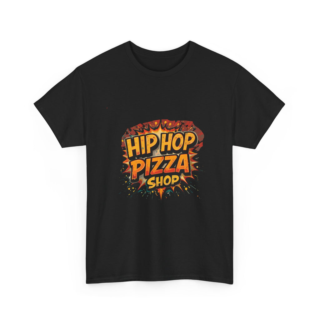 Hip Hop Pizza Shop T-Shirt — Retro Comic Pizza Logo Tee