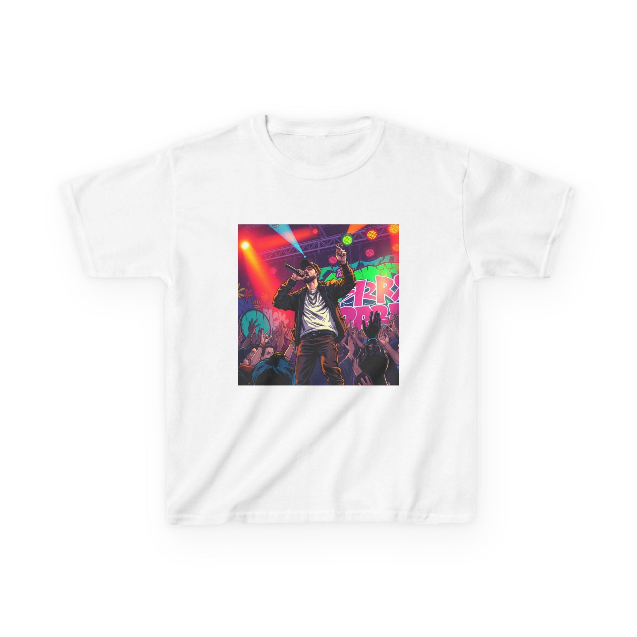 Kids Concert Graphic Tee — Colorful Live Music Stage Print