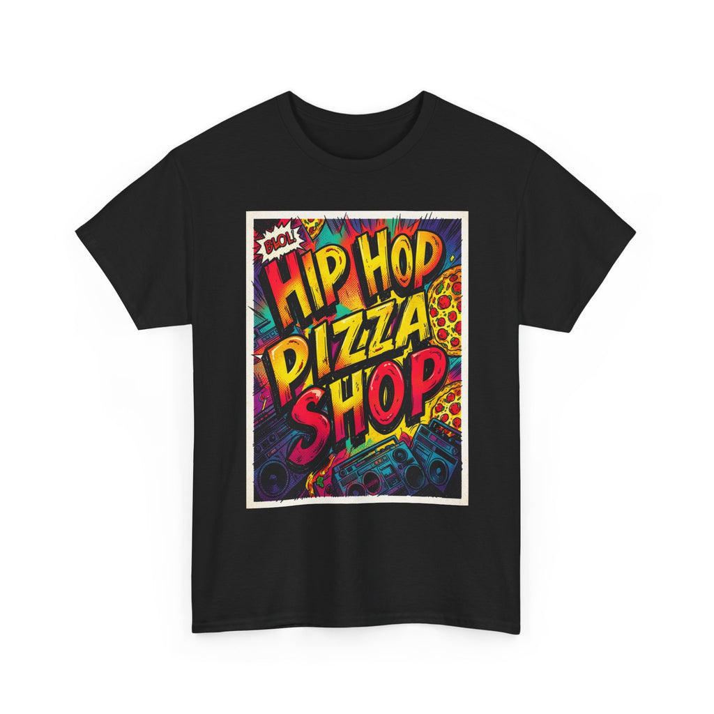 Hip Hop Pizza Shop T-Shirt — Retro Graffiti Pizza Tee