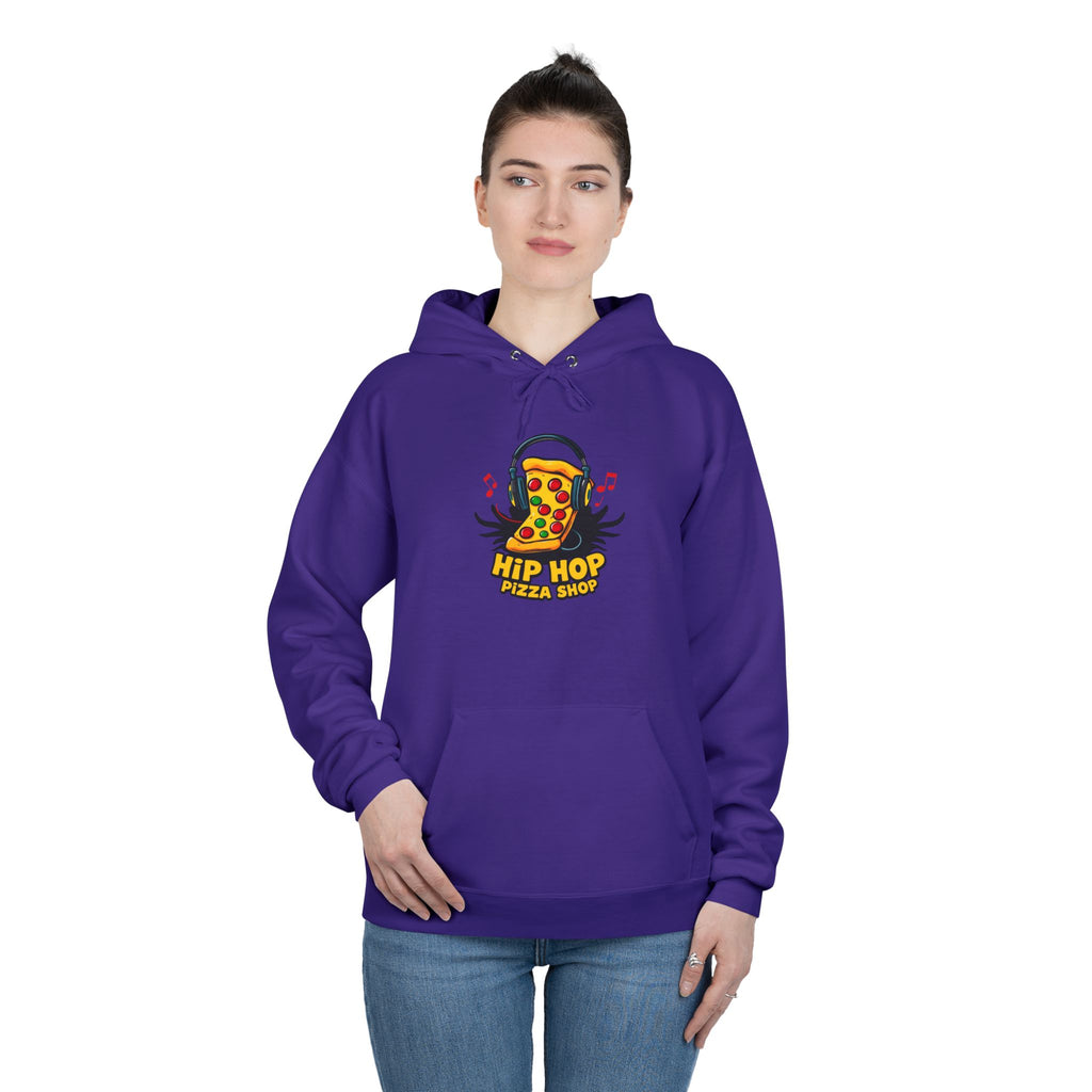 Hip Hop Pizza Hoodie — Retro Pizza Slice DJ Pullover