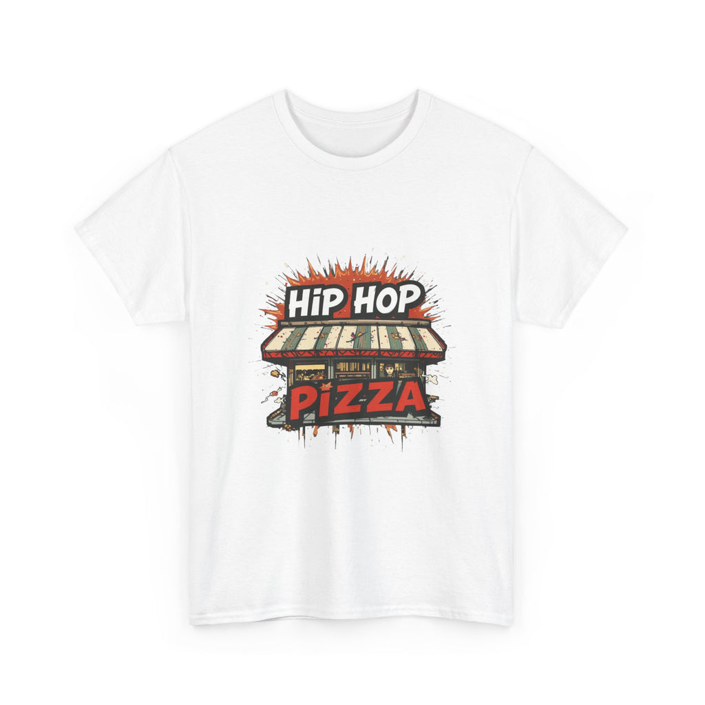 Hip Hop Pizza T-Shirt — Retro Street Style Graphic Tee