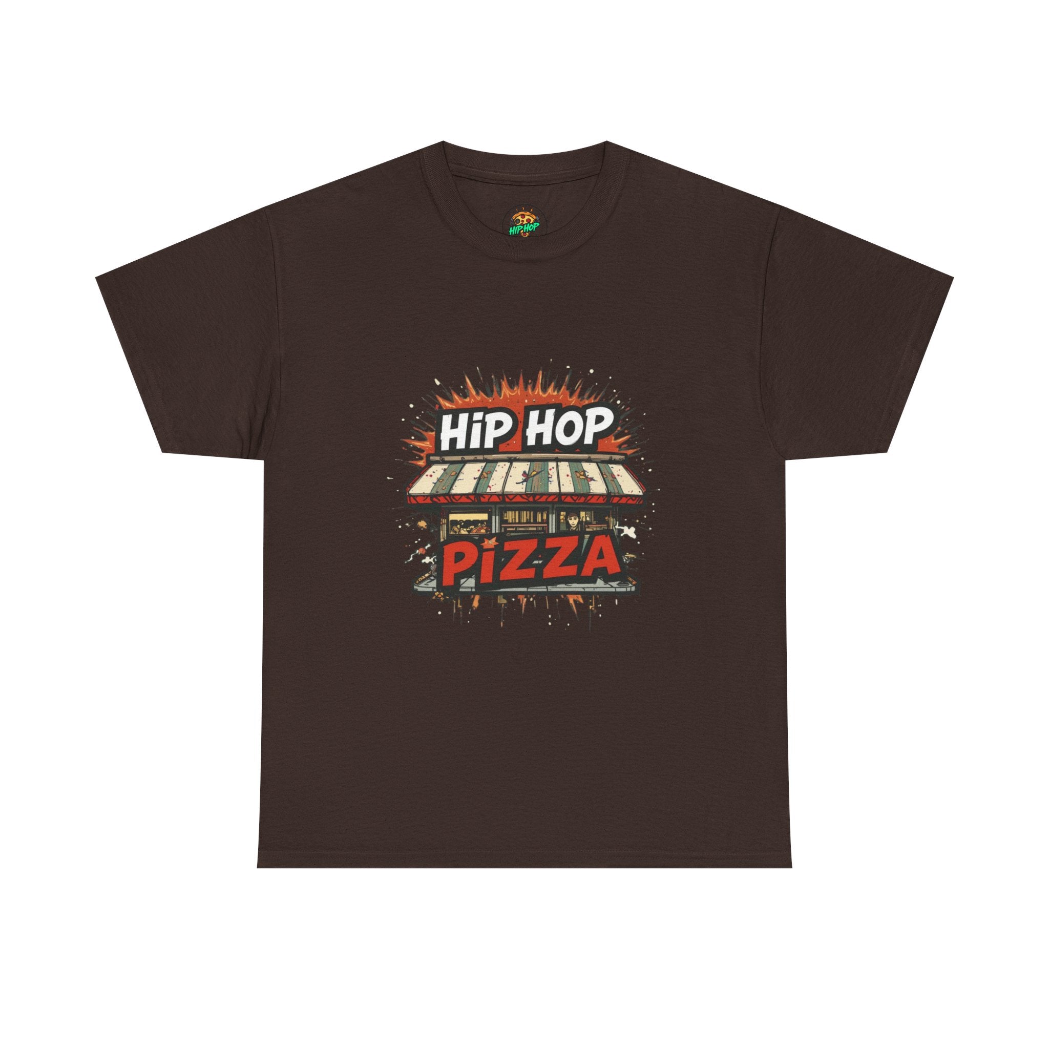 Hip Hop Pizza T-Shirt — Retro Street Style Graphic Tee