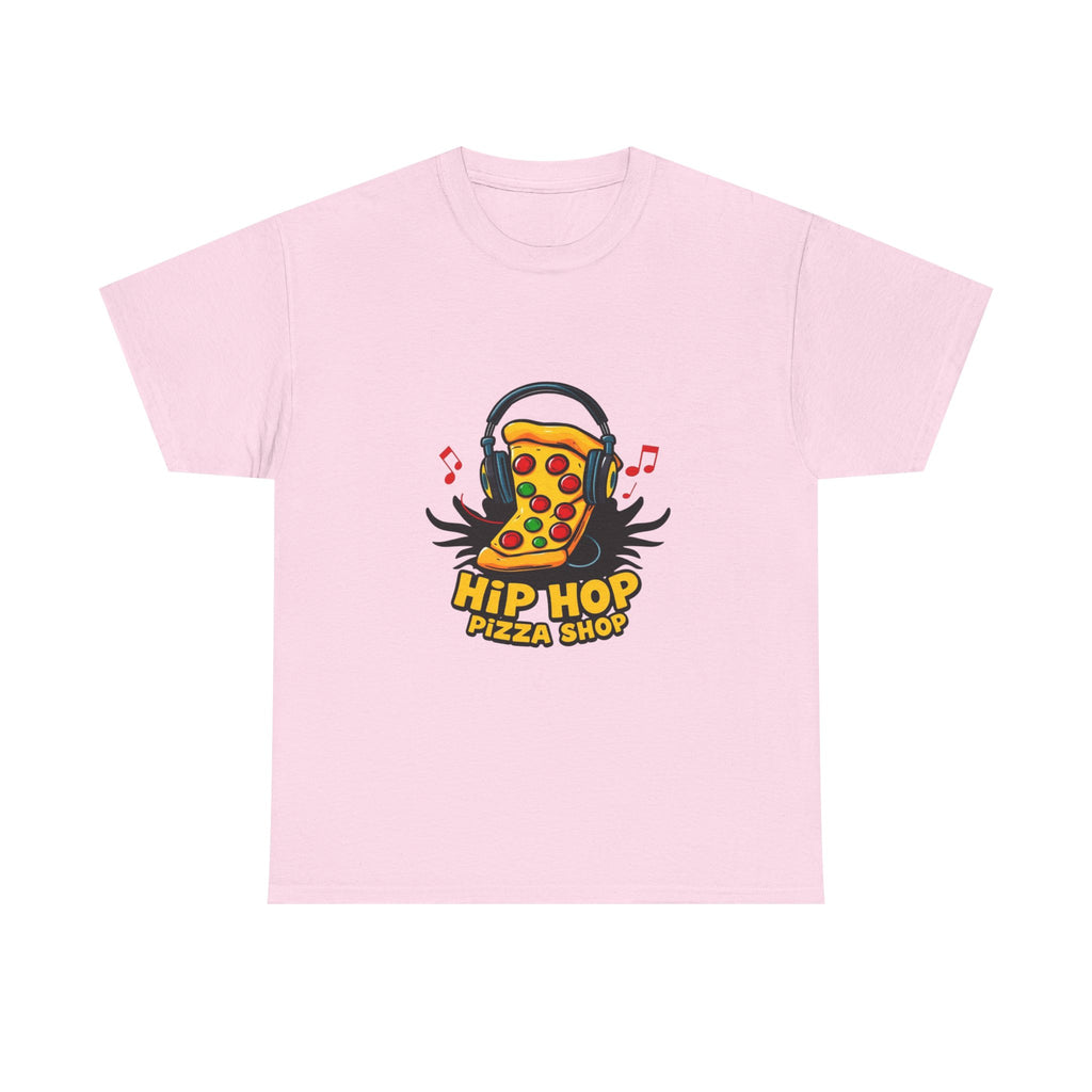 Hip Hop Pizza Shop T-Shirt — Retro Music Pizza Slice Graphic Tee