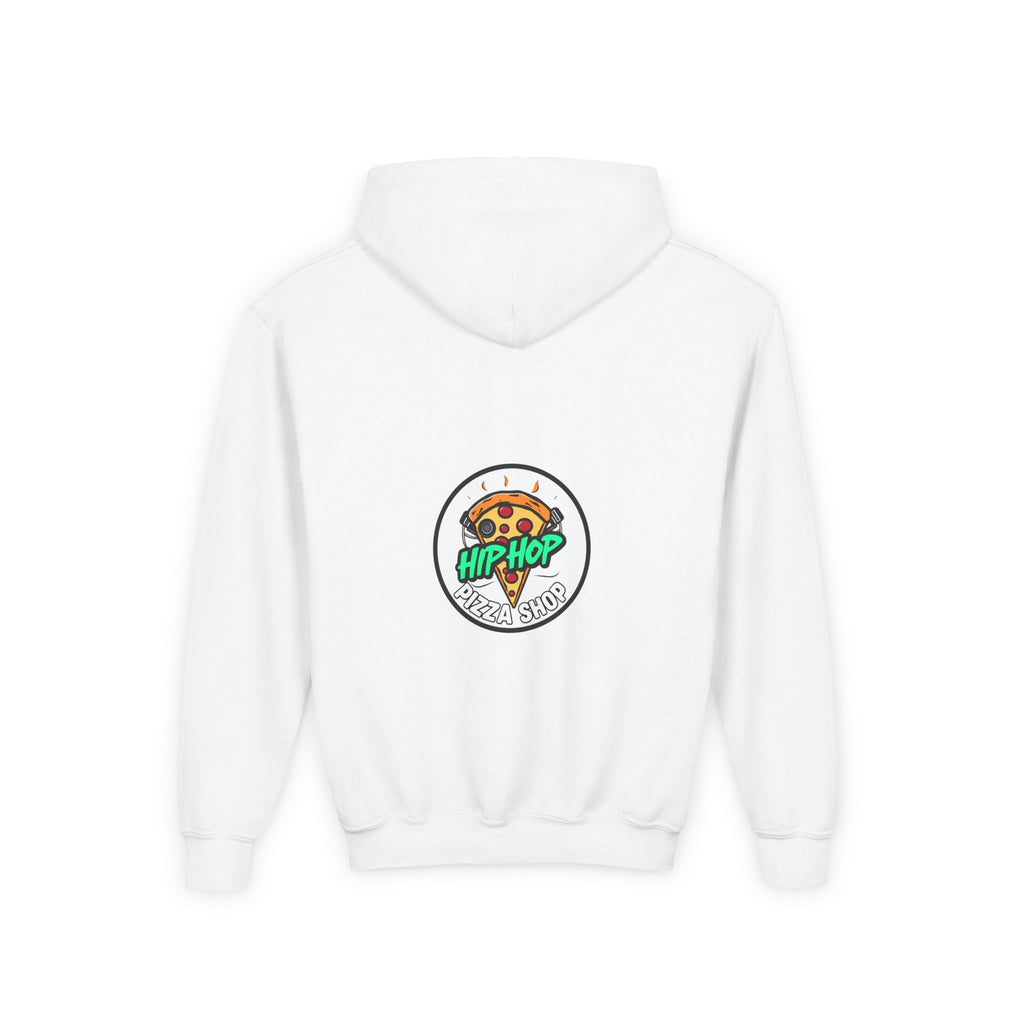 Hip Hop Pizza Shop Youth Hoodie — Graffiti Skull Streetwear Pullover