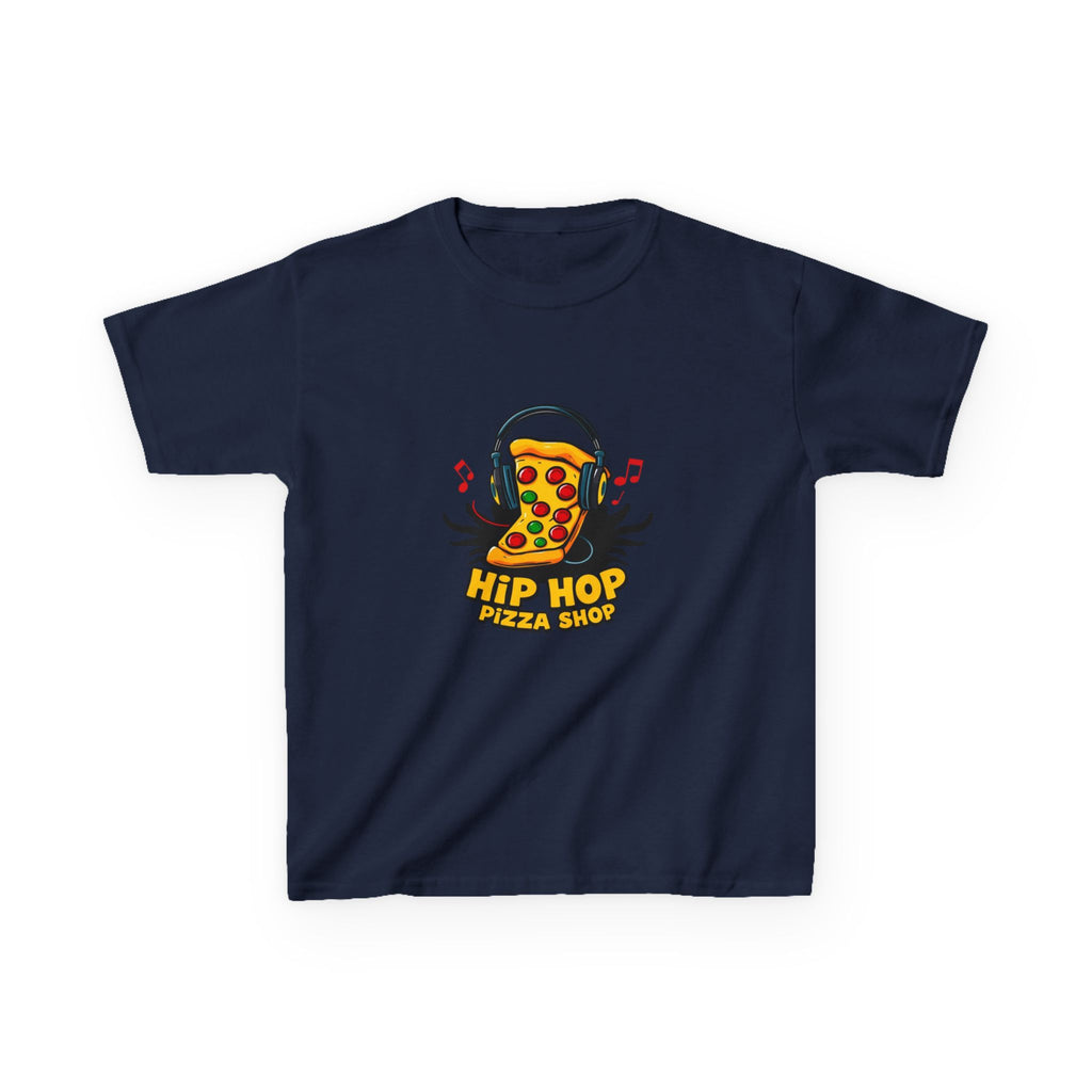 Kids Hip Hop Pizza T-Shirt — Fun Pizza Slice with Headphones Graphic