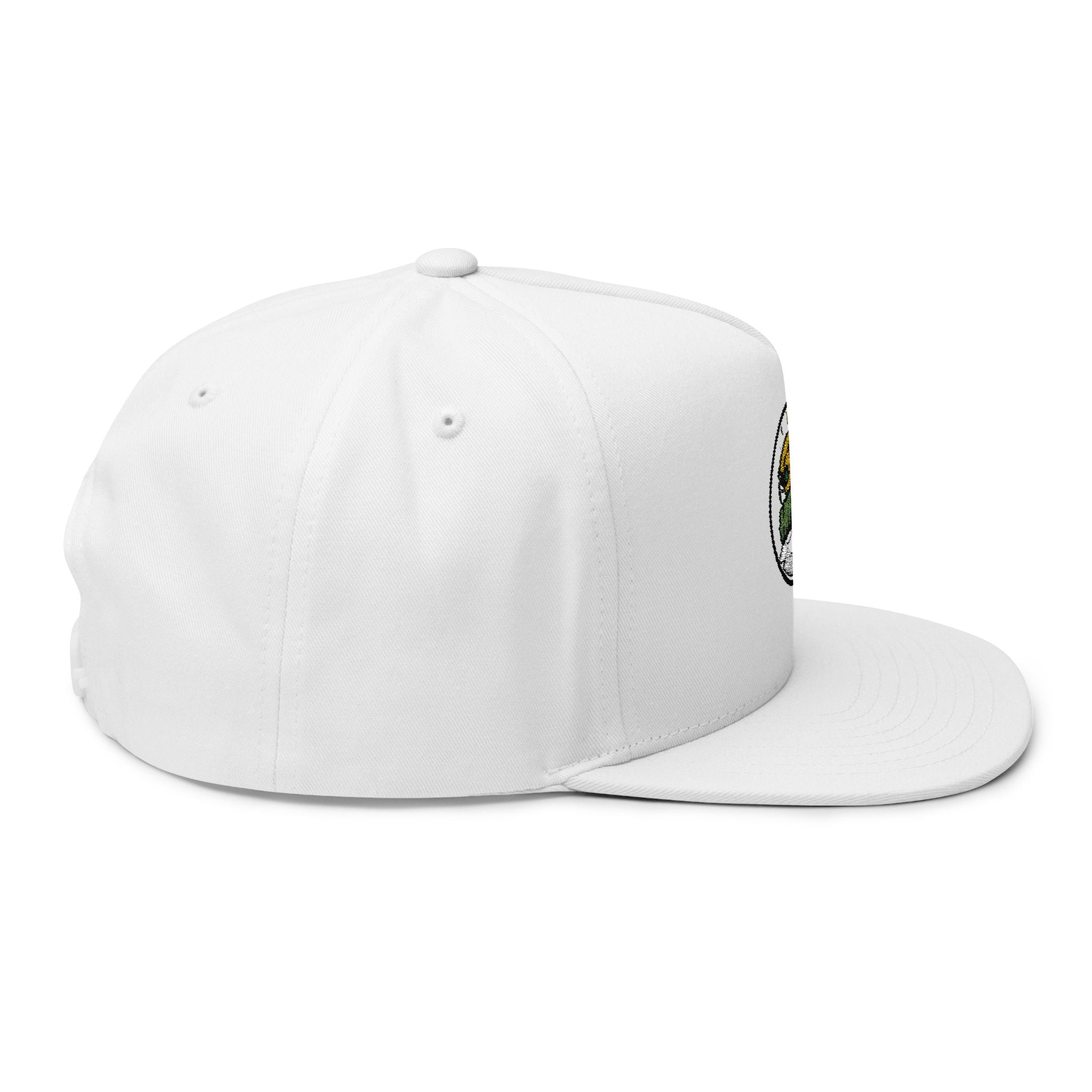Pizza Slice Patch Flat Bill Cap — Hip Hop Pizza Embroidered Snapback
