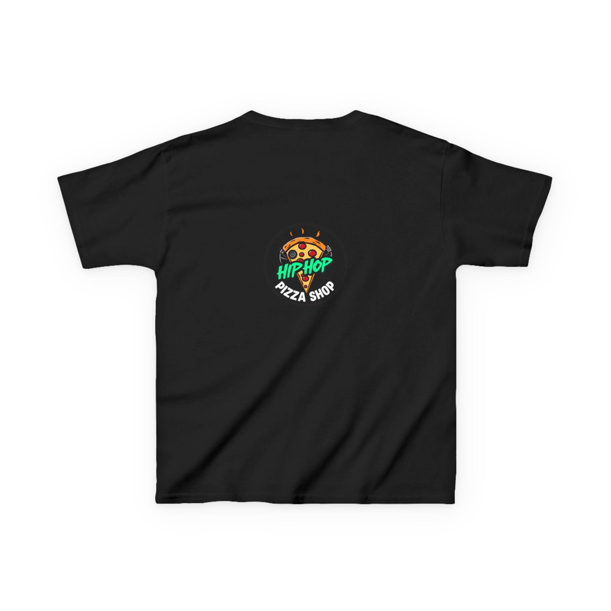 Kids T‑Shirt — 'Hip Hop Pizza' Retro Comic Logo Tee for Children
