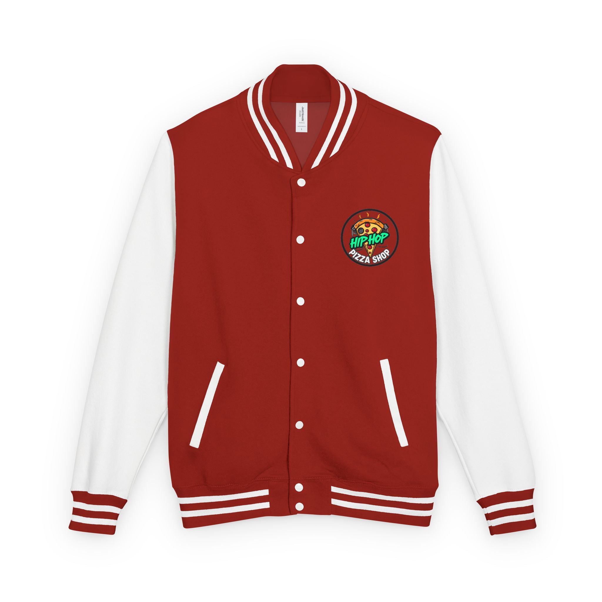 Letterman Jacket - 'Hip Hop Pizza Shop' Retro Varsity Bomber