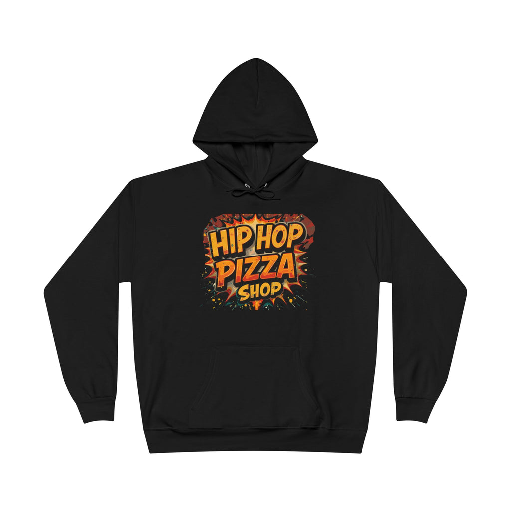 Hip Hop Pizza Shop Hoodie — Retro Pizza Logo Pullover