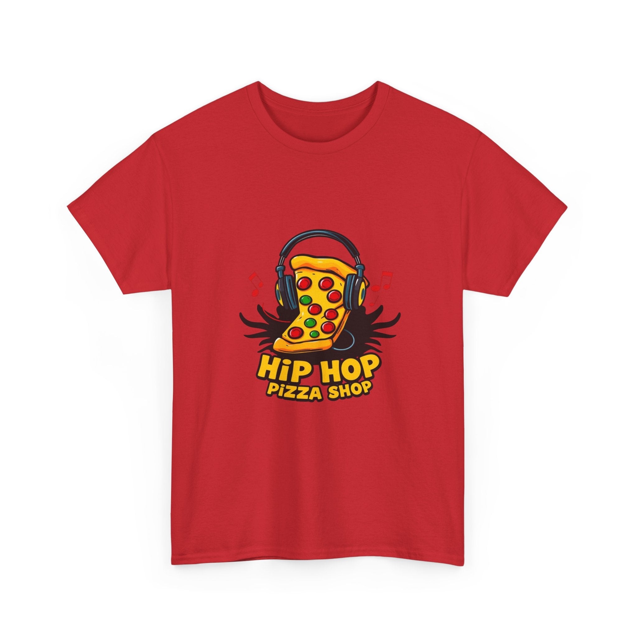 Hip Hop Pizza Shop T-Shirt — Retro Music Pizza Slice Graphic Tee
