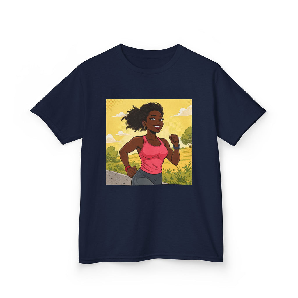 Kids Running T‑Shirt — Active Girl Graphic Tee