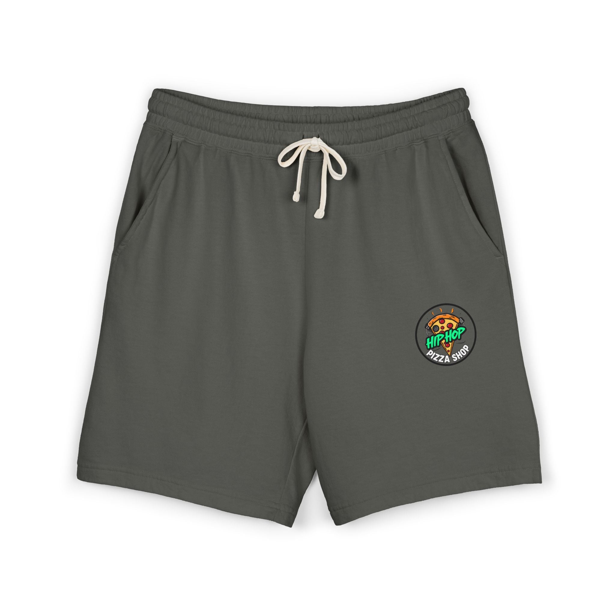 Lightweight Garment-Dyed Fleece Sweat Shorts — Retro Surf Patch