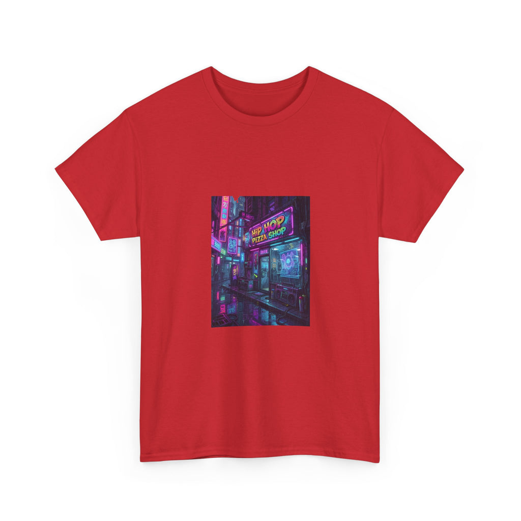 Cyberpunk Neon Alley T‑Shirt — Vaporwave Night City Street Art Tee