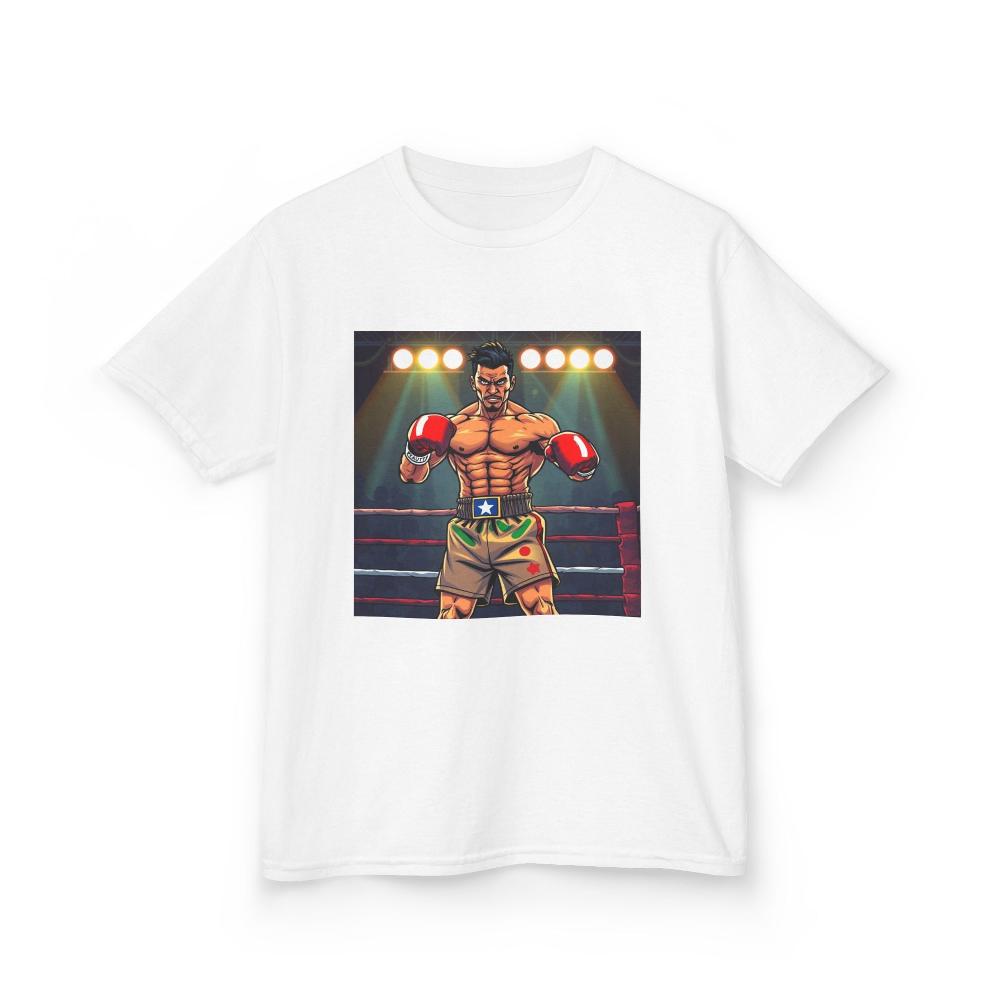 Kids Boxing Champion T‑Shirt — Vintage Ring Fighter Graphic Tee for Boys