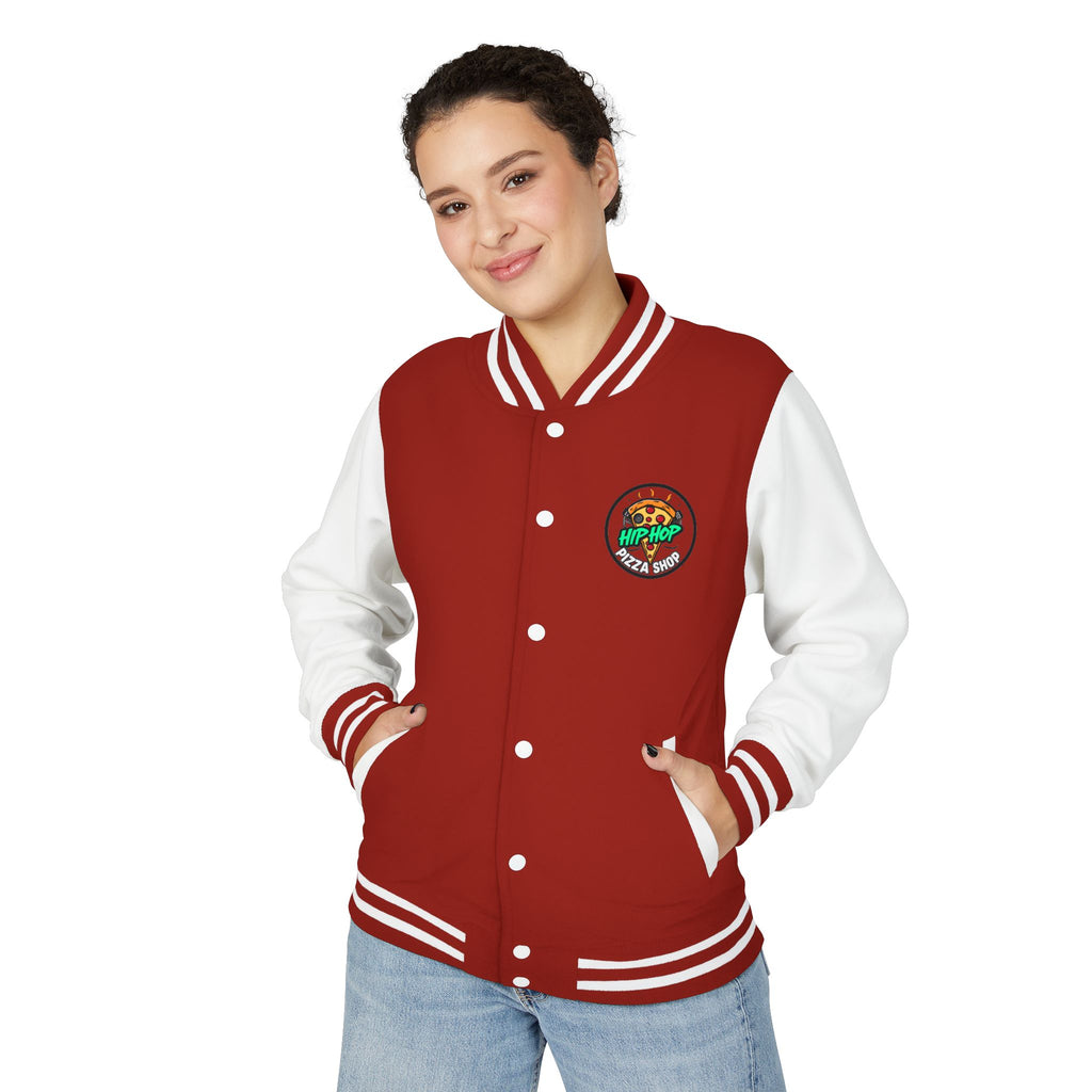 Letterman Jacket - 'Hip Hop Pizza Shop' Retro Varsity Bomber