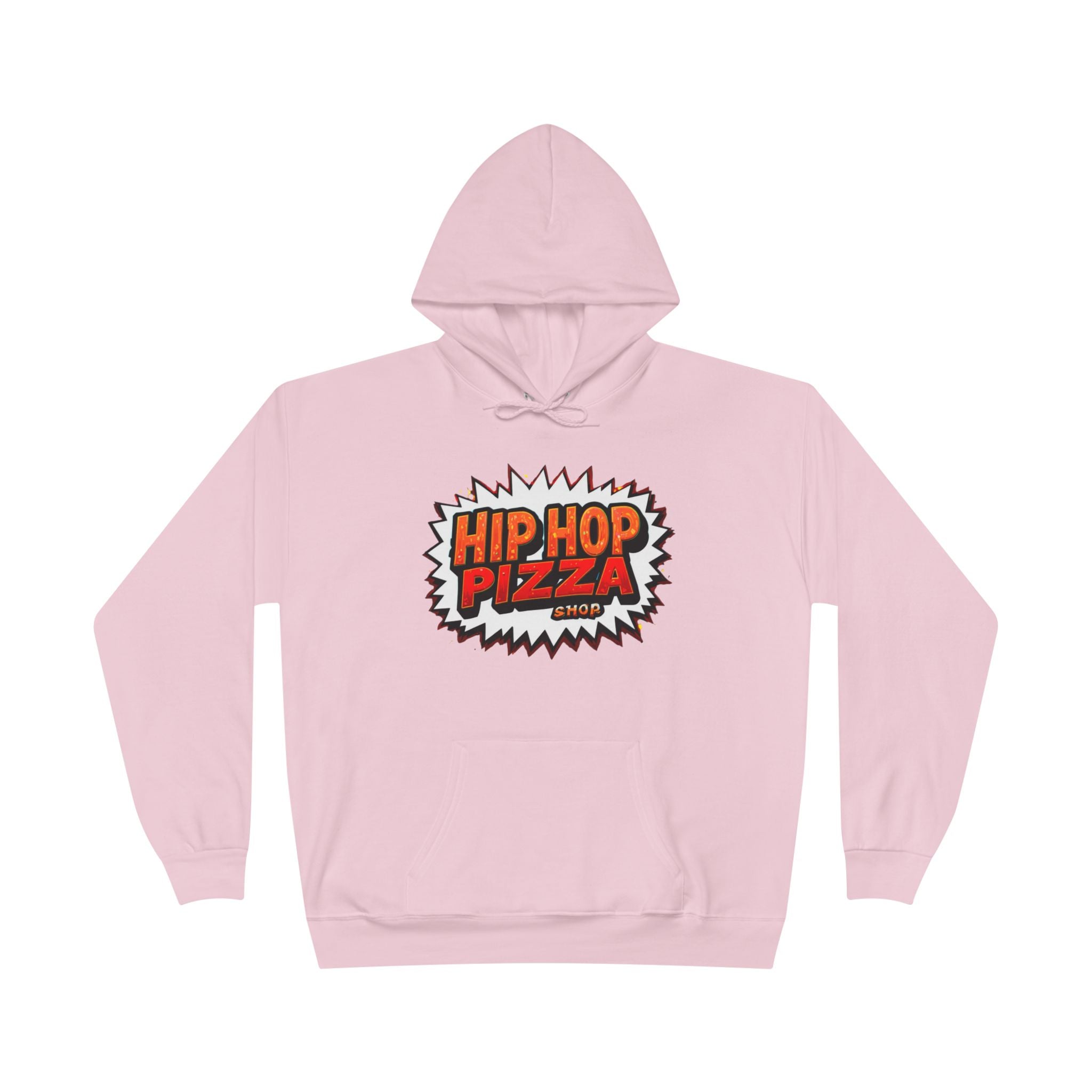 Hip Hop Pizza Graphic Hoodie — Streetwear Pizza Logo Pullover