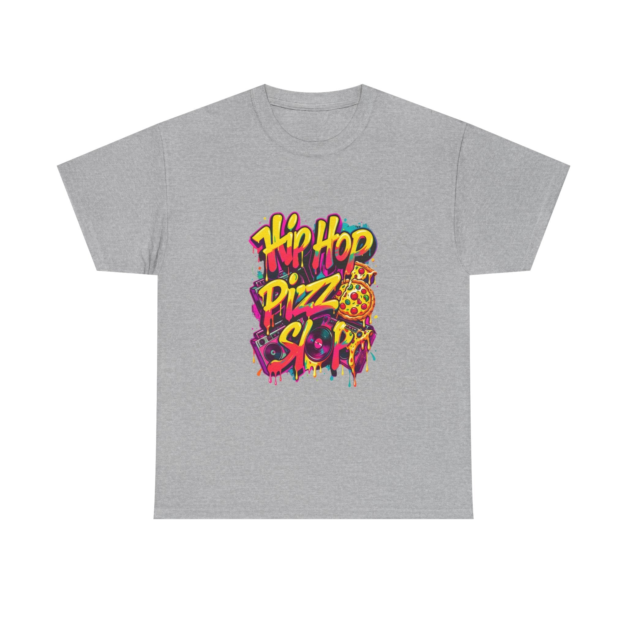 Hip Hop Pizza Skit T-Shirt — Retro Graffiti Pizza Tee