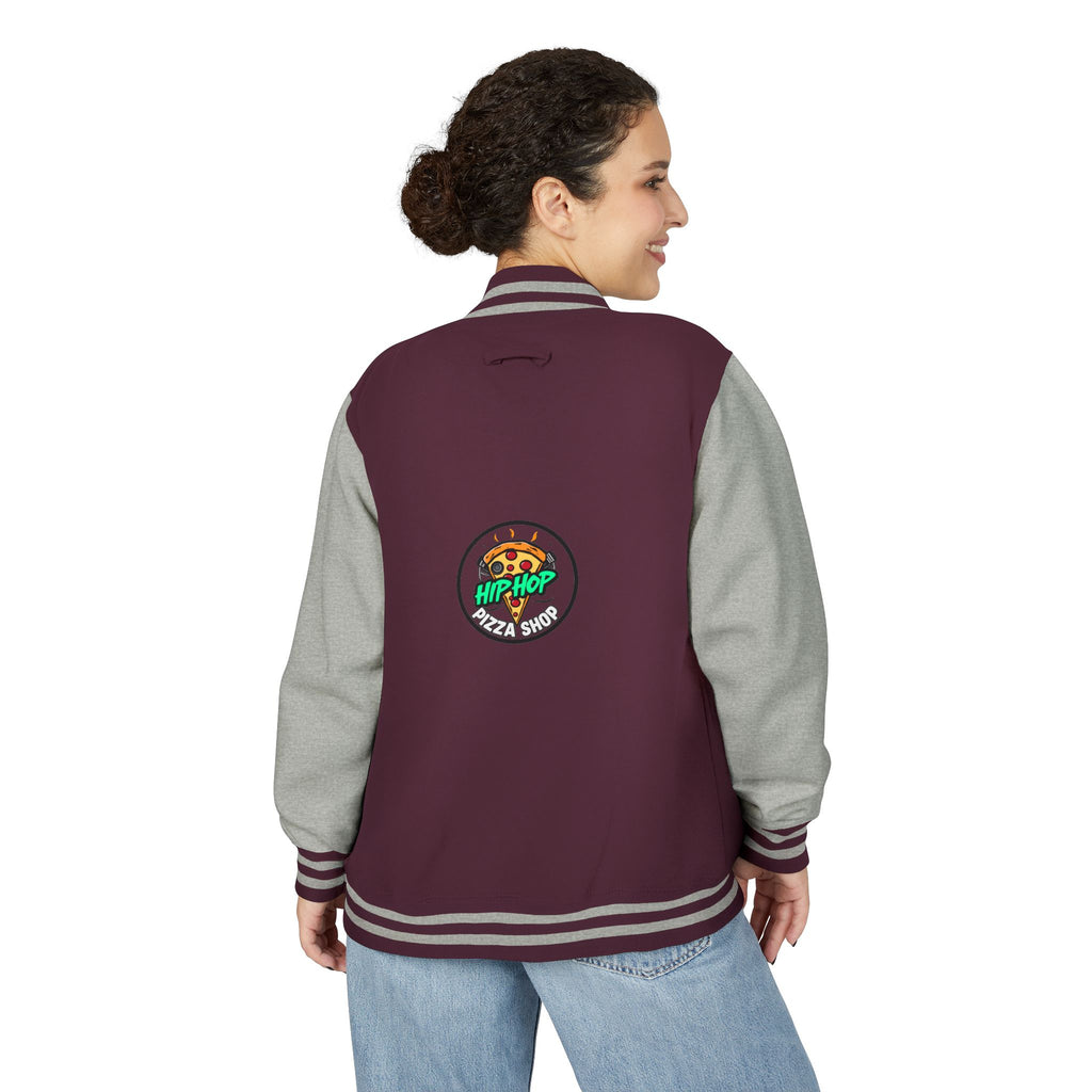 Letterman Jacket - 'Hip Hop Pizza Shop' Retro Varsity Bomber