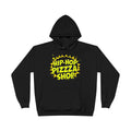 Hip-Hop Pizza Shop Hoodie — Retro Comic Logo Pullover