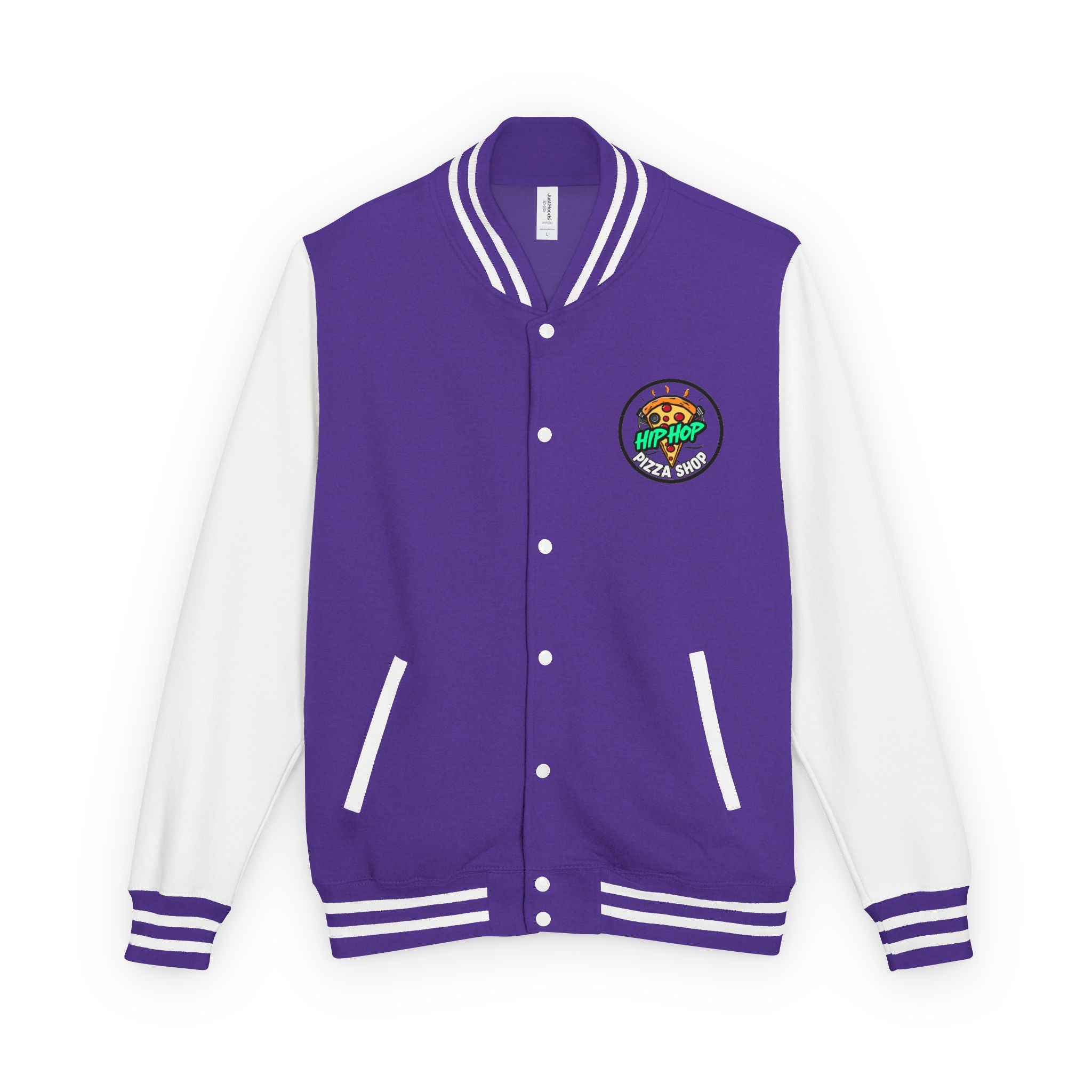 Letterman Jacket - 'Hip Hop Pizza Shop' Retro Varsity Bomber