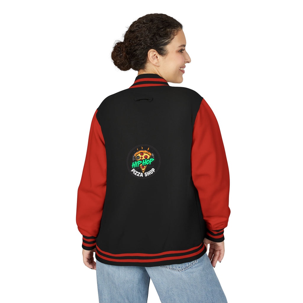 Letterman Jacket - 'Hip Hop Pizza Shop' Retro Varsity Bomber