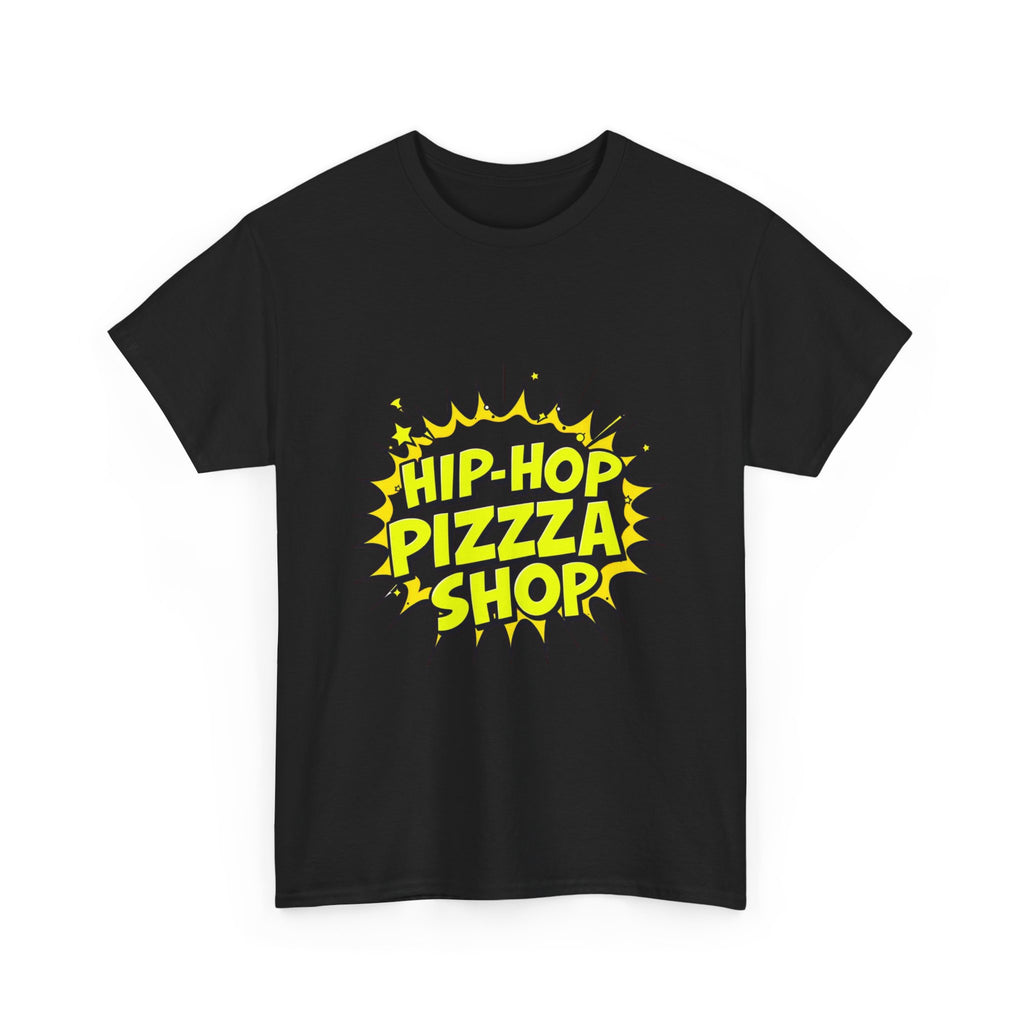 Hip-Hop Pizza Shop T-Shirt — Retro Comic Logo Tee