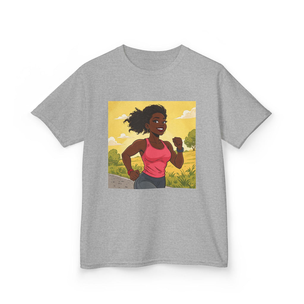 Kids Running T‑Shirt — Active Girl Graphic Tee