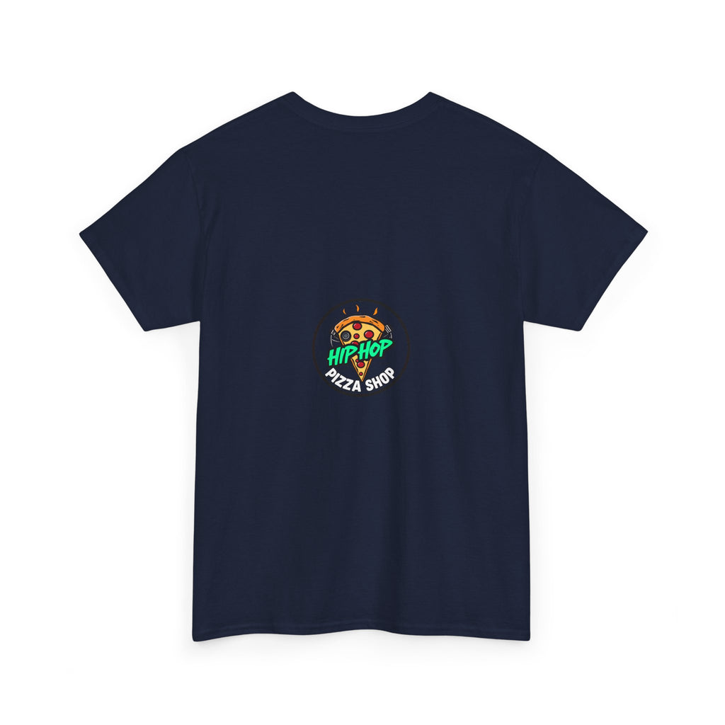 Hip Hop Pizza Tee — Retro Comic Logo Graphic T-Shirt