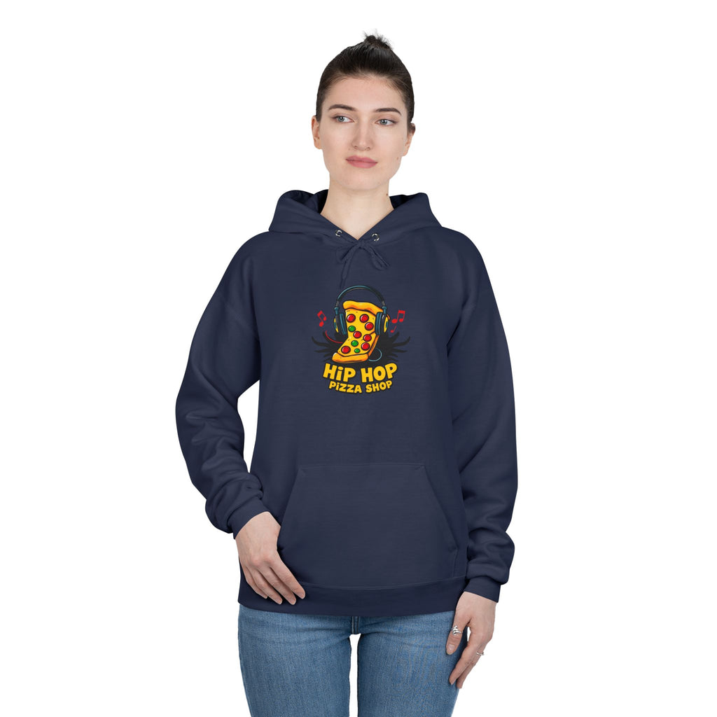 Hip Hop Pizza Hoodie — Retro Pizza Slice DJ Pullover