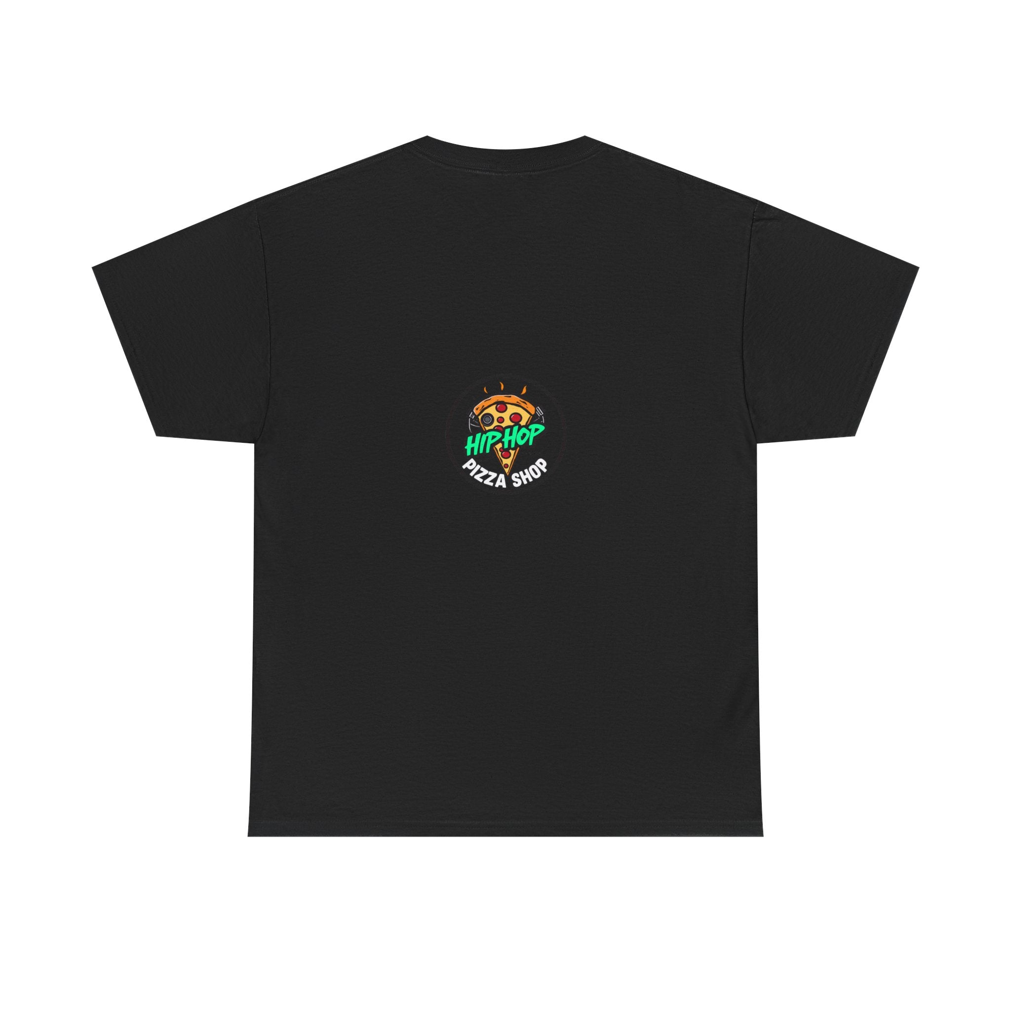Hip Hop Pizza Tee — Retro Comic Logo Graphic T-Shirt