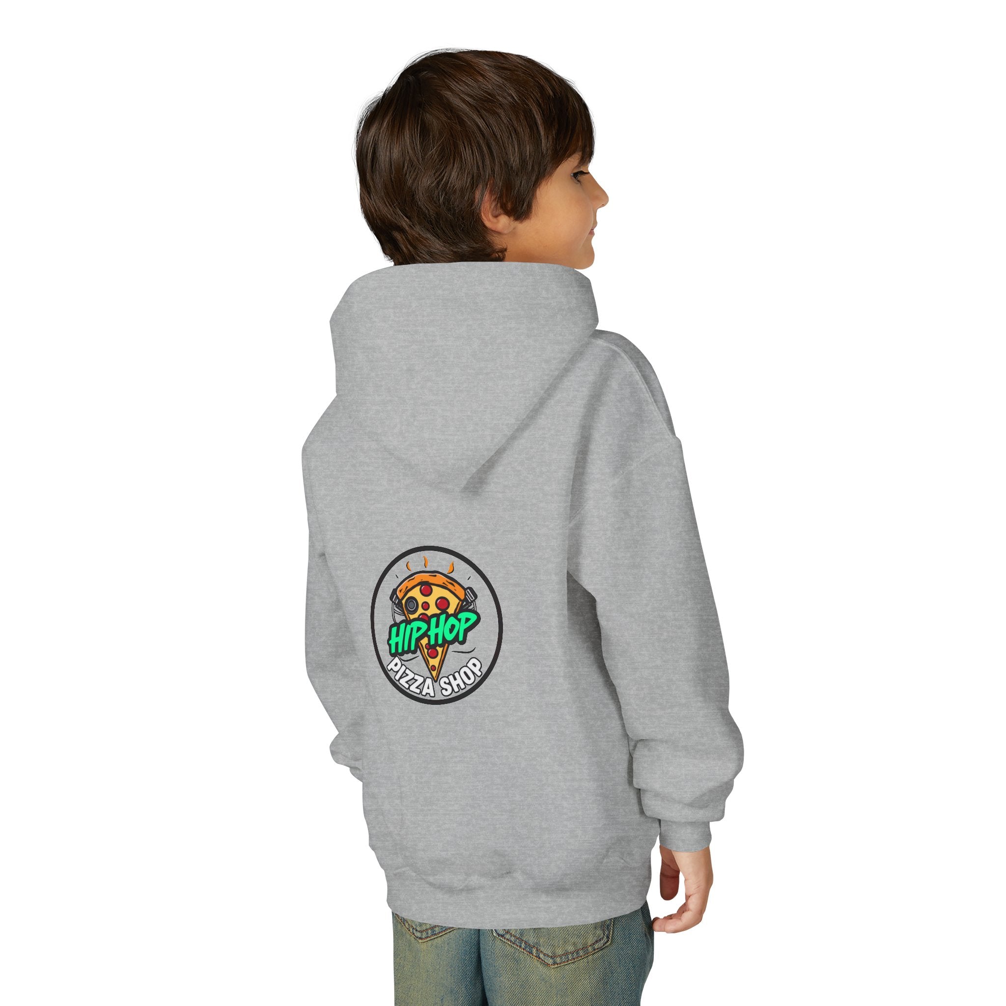 Hip Hop Pizza Shop Youth Hoodie — Graffiti Skull Streetwear Pullover
