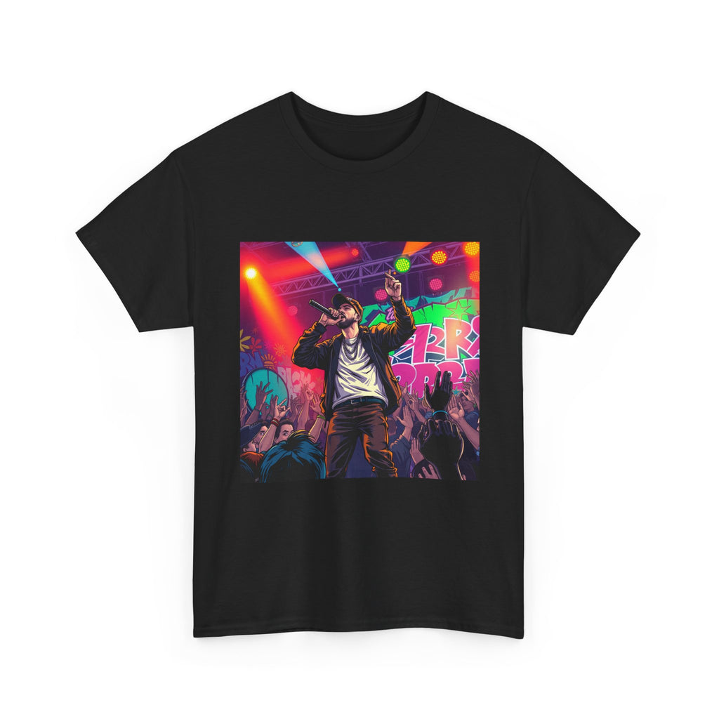 Concert Vibes T‑Shirt — Neon Rapper Stage Graphic Tee