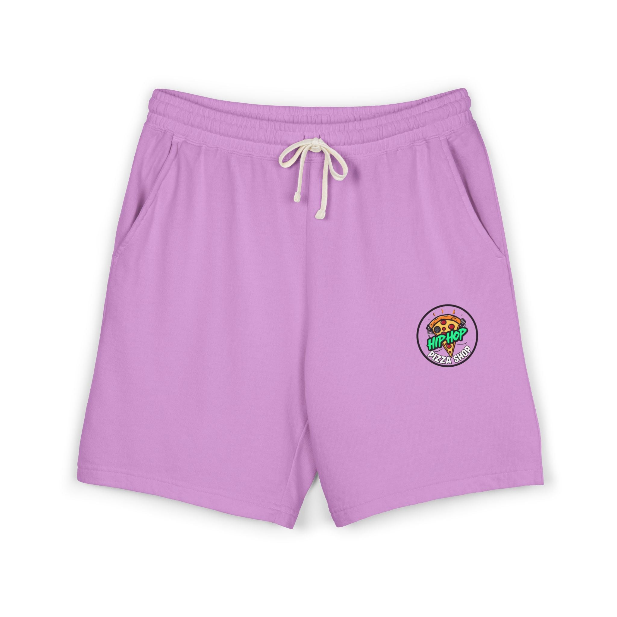 Lightweight Garment-Dyed Fleece Sweat Shorts — Retro Surf Patch