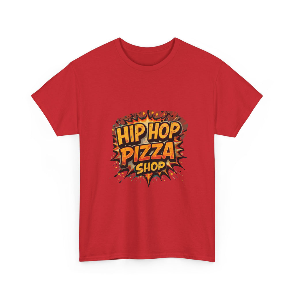 Hip Hop Pizza Shop T-Shirt — Retro Comic Pizza Logo Tee