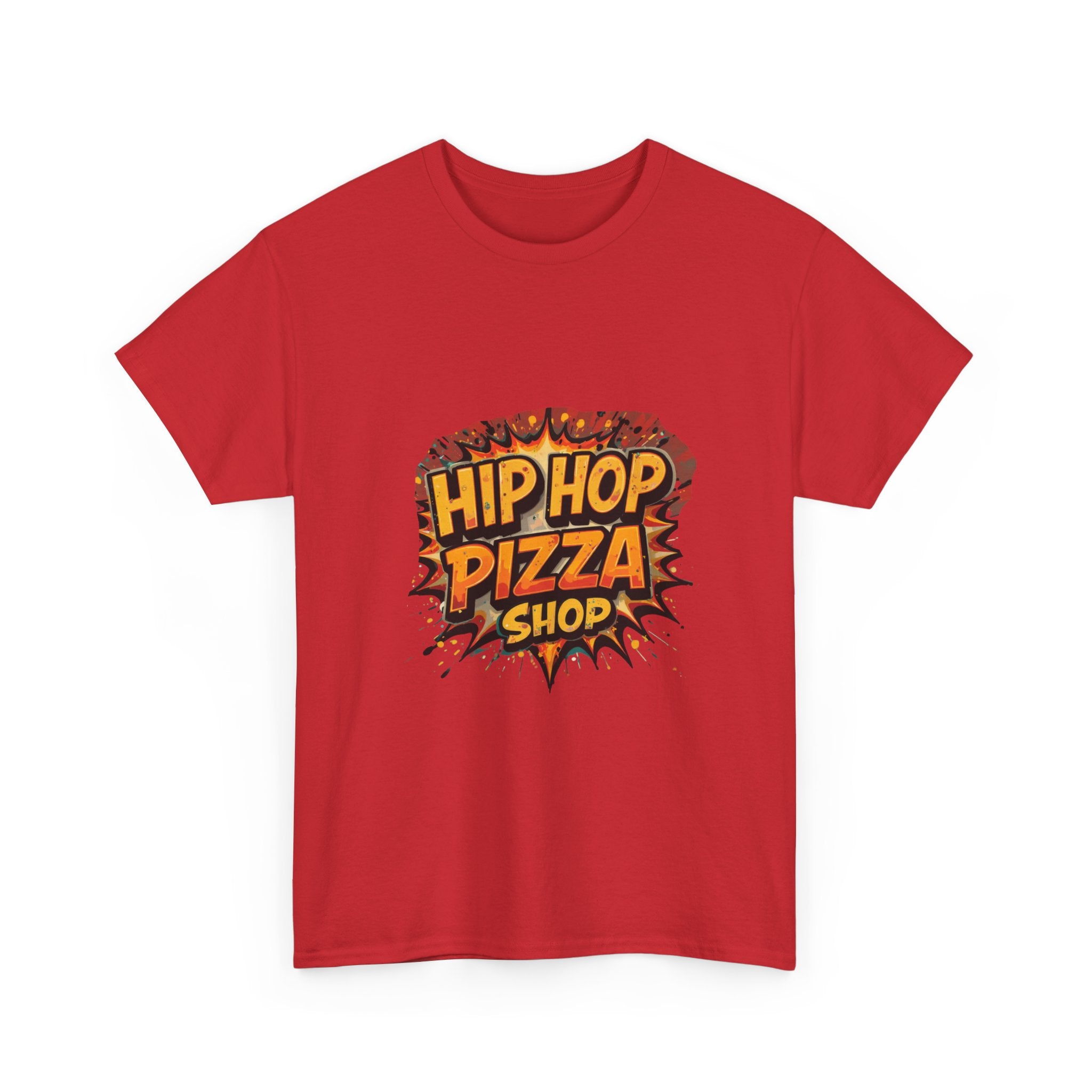 Hip Hop Pizza Shop T-Shirt — Retro Comic Pizza Logo Tee