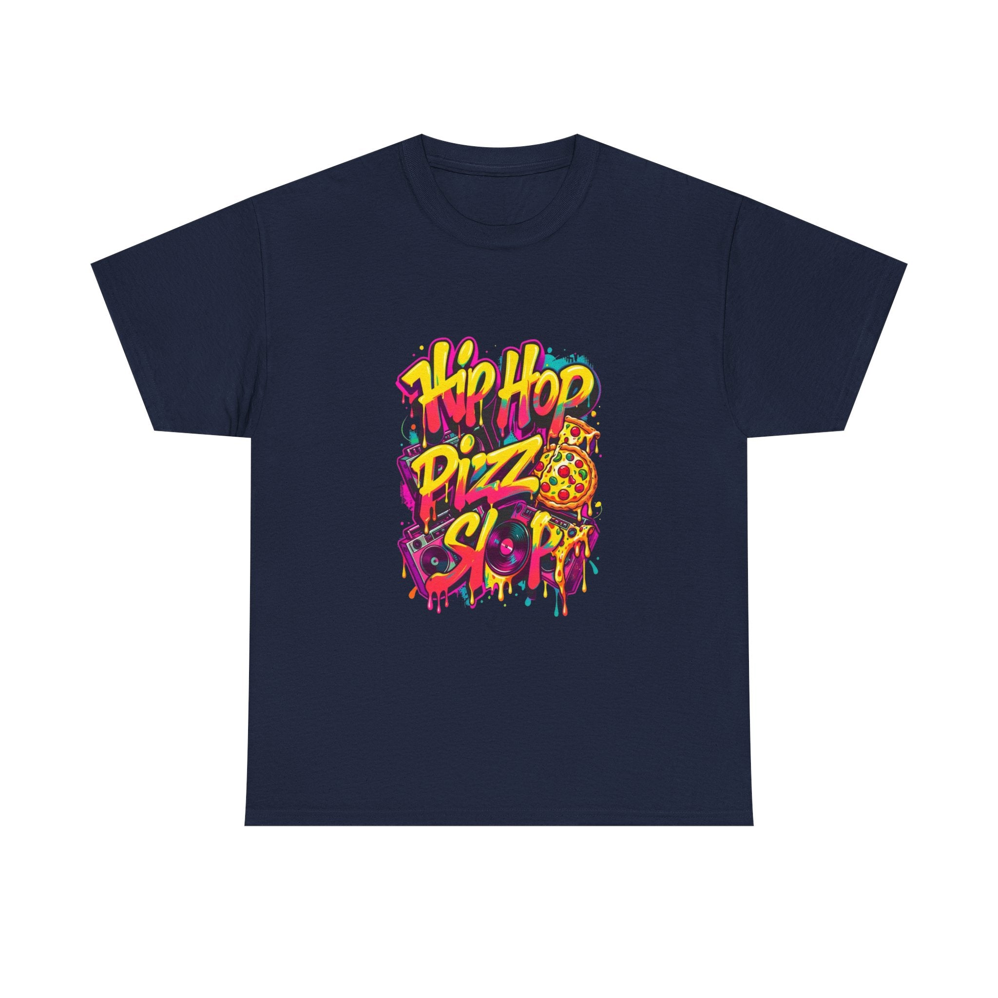 Hip Hop Pizza Skit T-Shirt — Retro Graffiti Pizza Tee