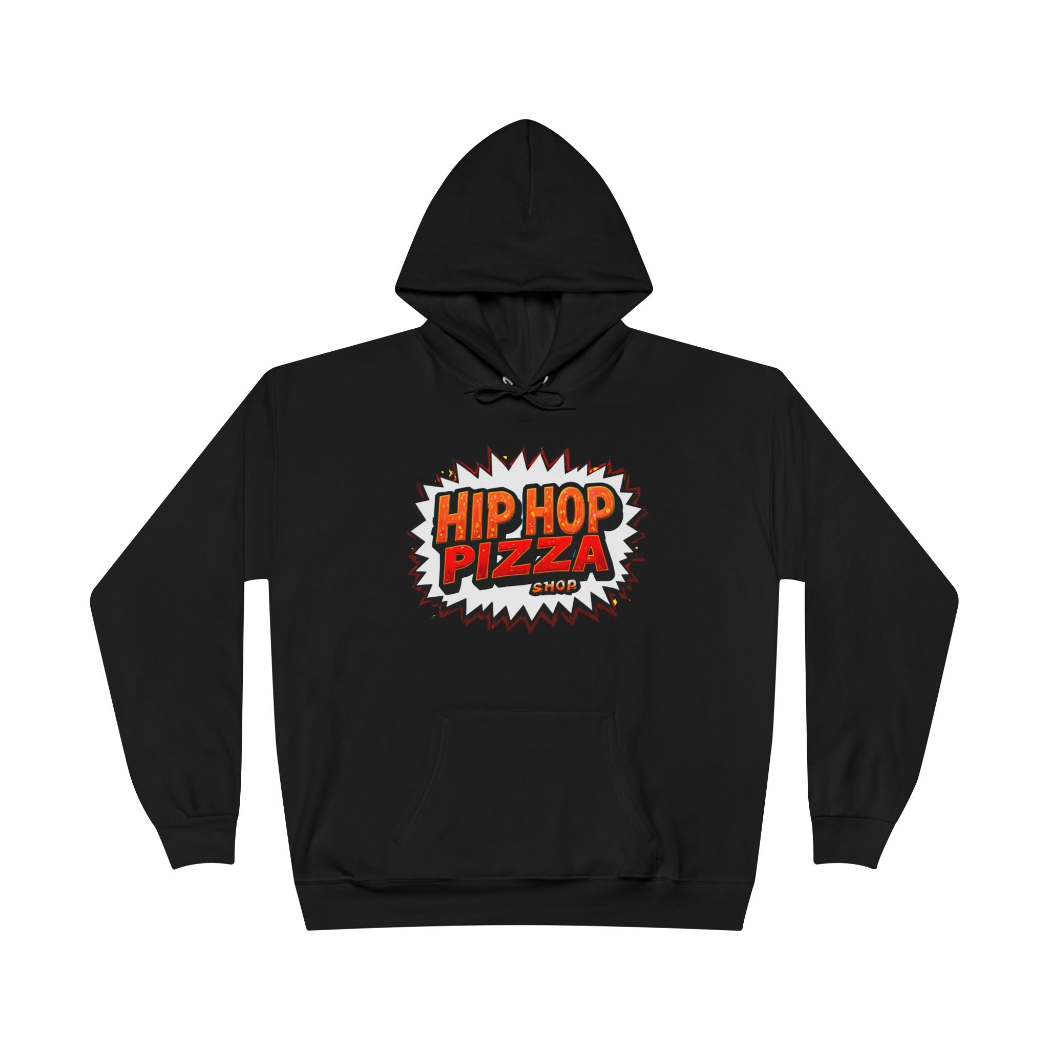Hip Hop Pizza Graphic Hoodie — Streetwear Pizza Logo Pullover