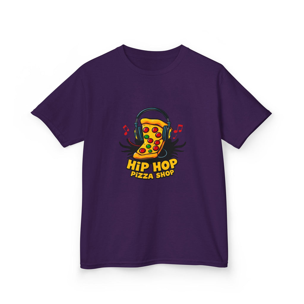 Kids Hip Hop Pizza T-Shirt — Fun Pizza Slice with Headphones Graphic