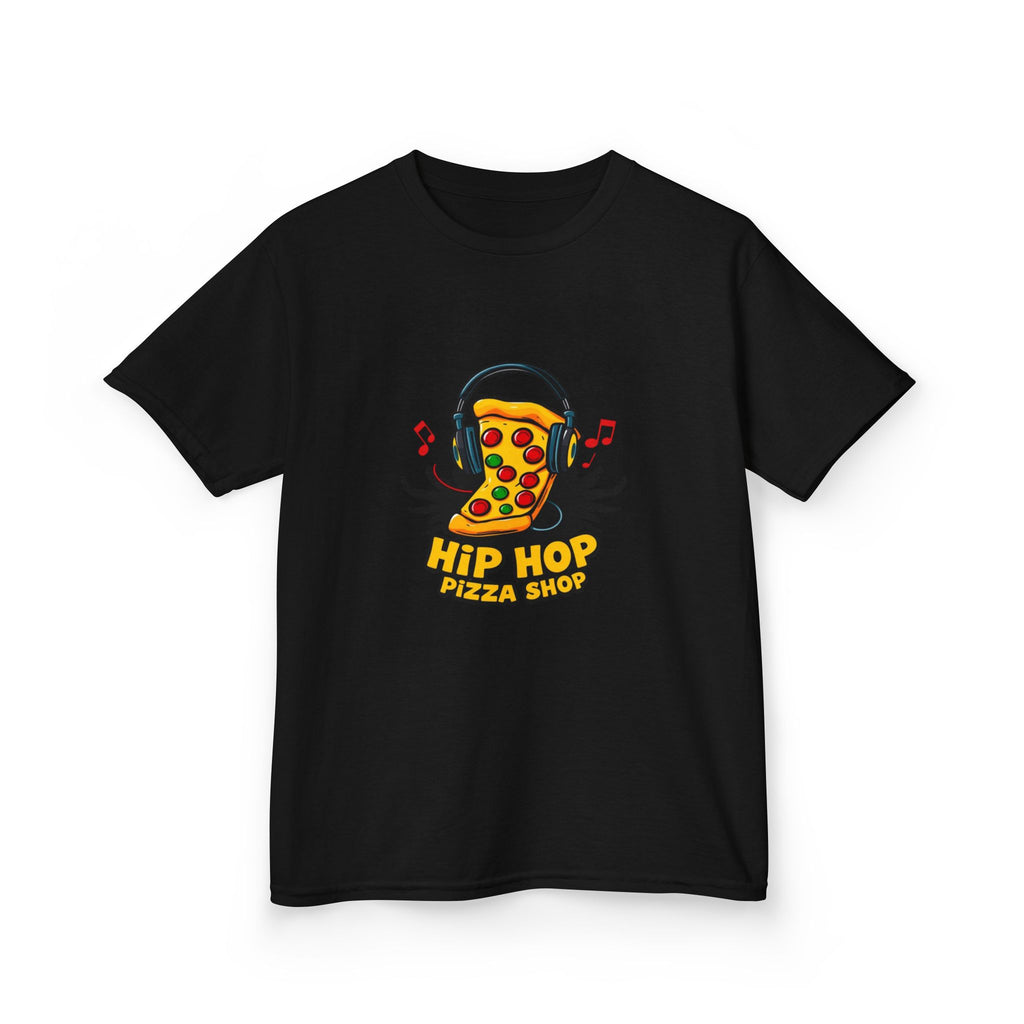 Kids Hip Hop Pizza T-Shirt — Fun Pizza Slice with Headphones Graphic