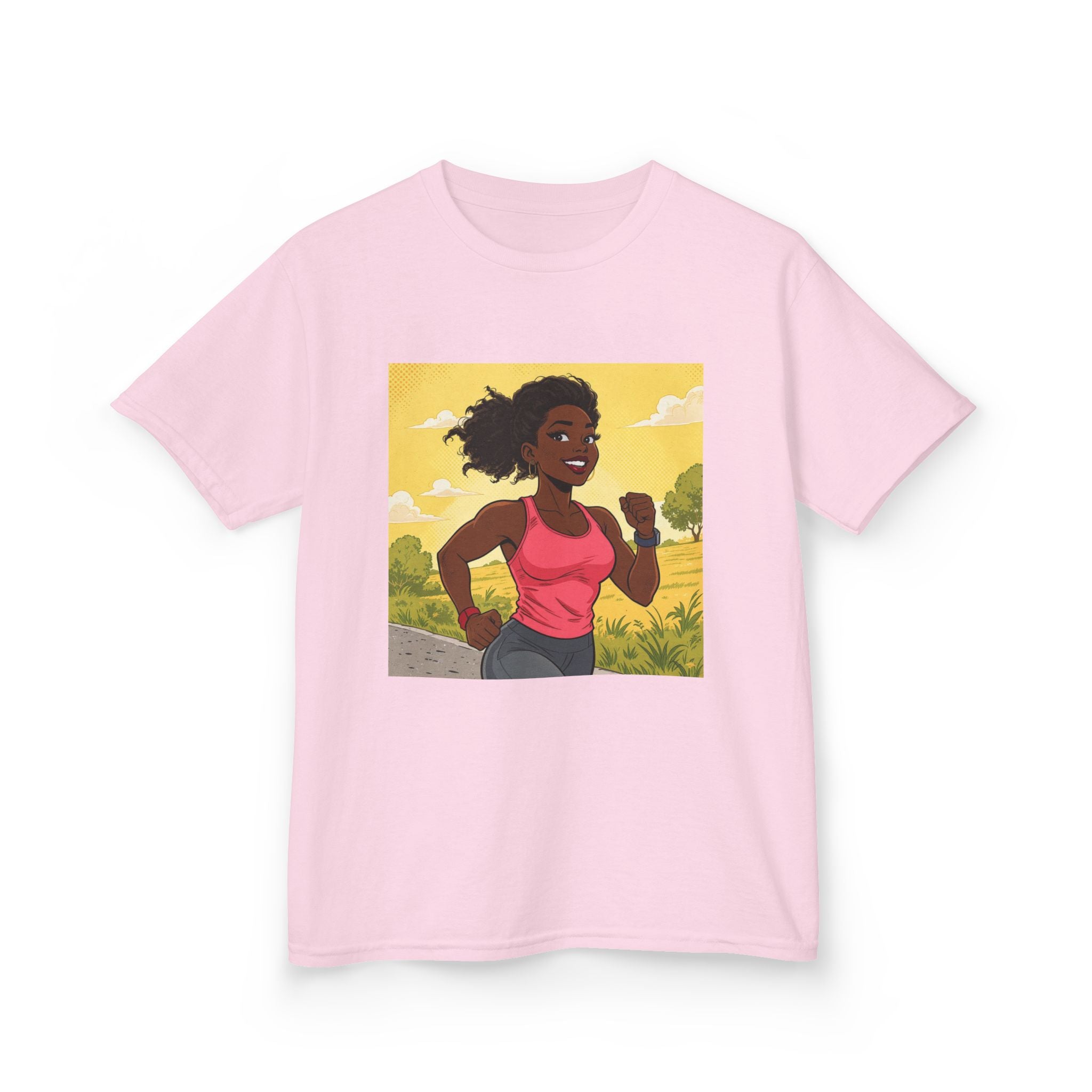 Kids Running T‑Shirt — Active Girl Graphic Tee