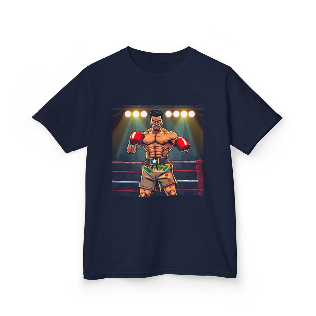 Kids Boxing Champion T‑Shirt — Vintage Ring Fighter Graphic Tee for Boys