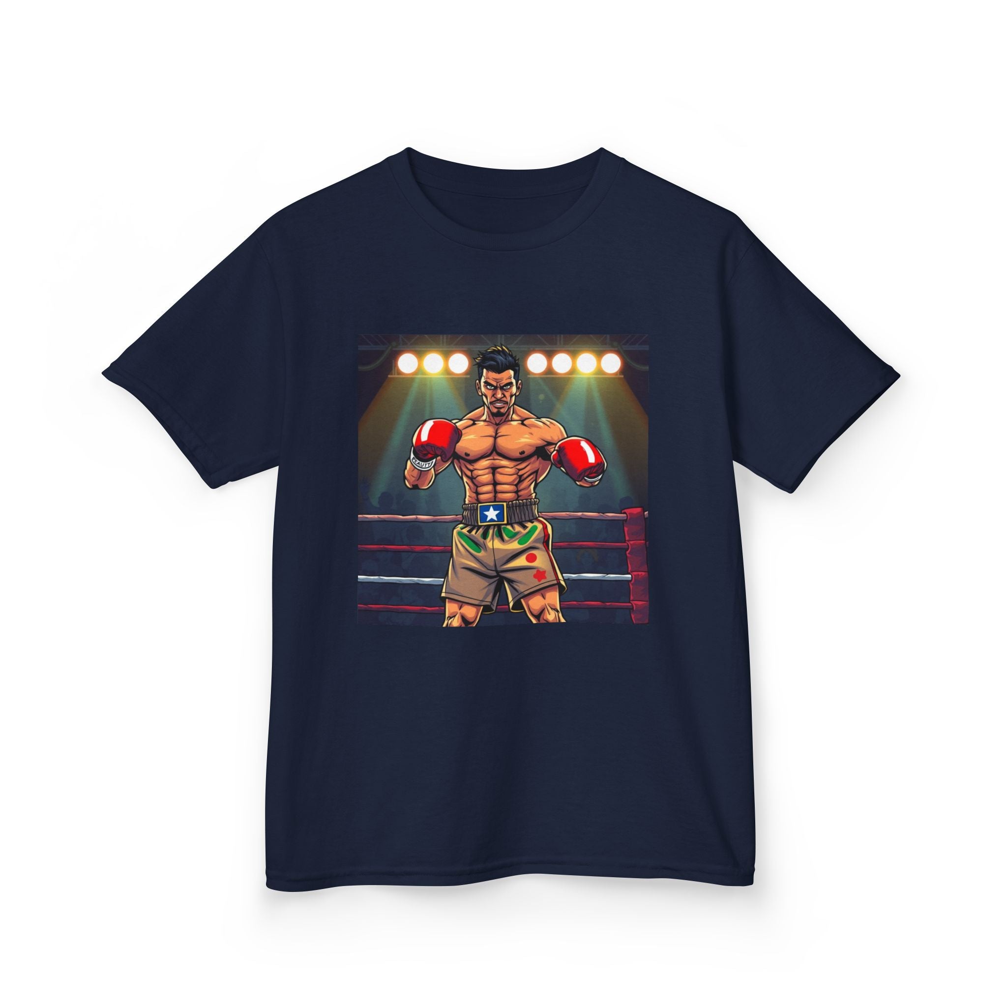 Kids Boxing Champion T‑Shirt — Vintage Ring Fighter Graphic Tee for Boys