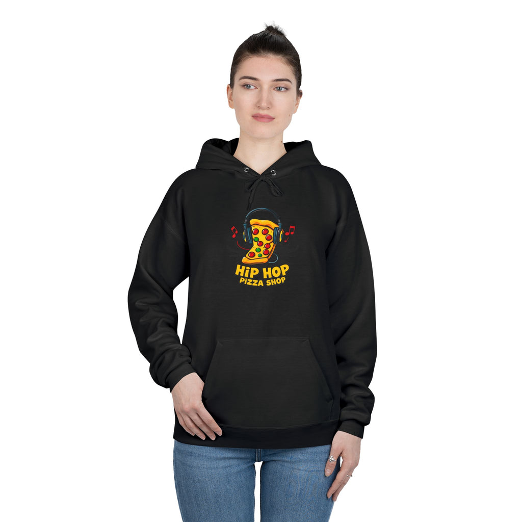 Hip Hop Pizza Hoodie — Retro Pizza Slice DJ Pullover