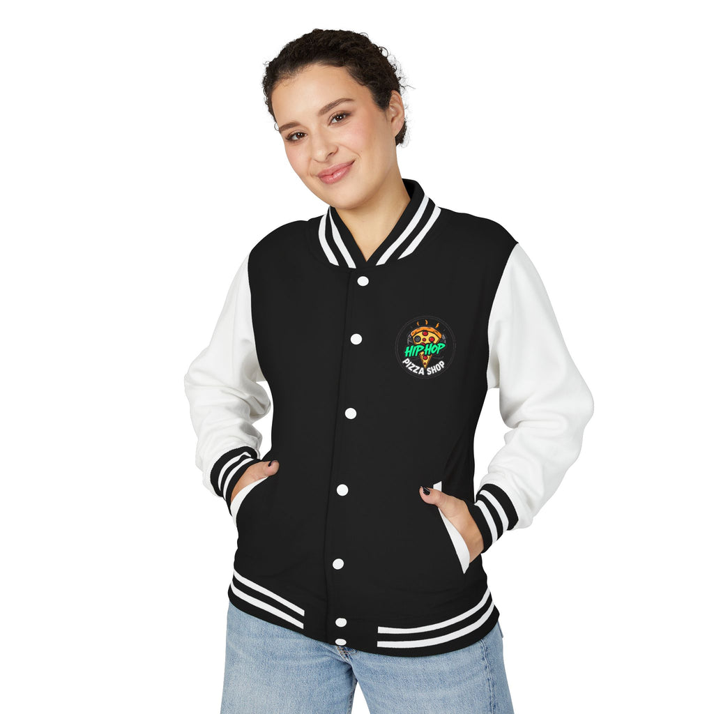 Letterman Jacket - 'Hip Hop Pizza Shop' Retro Varsity Bomber